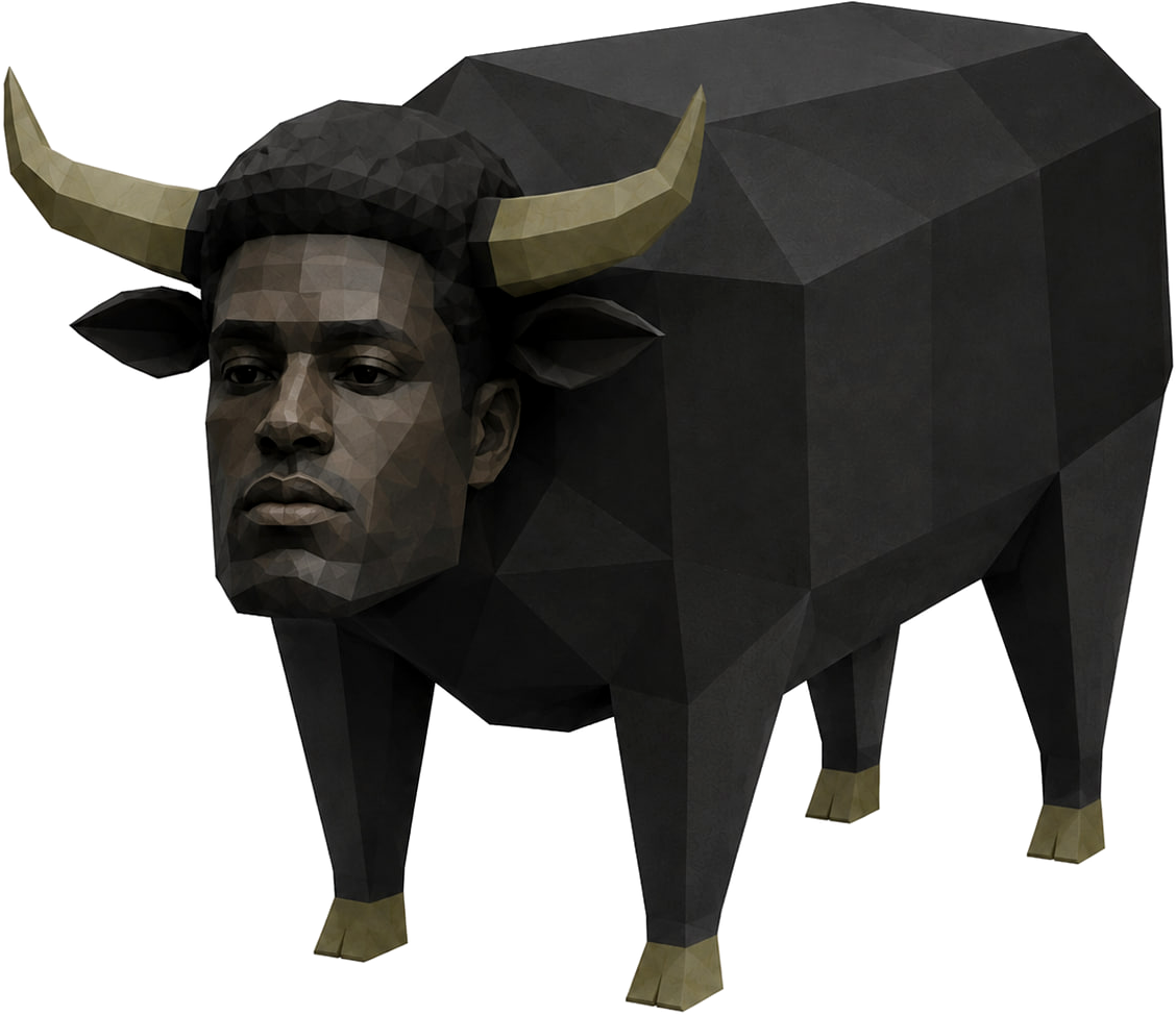Low Pollygone Bull